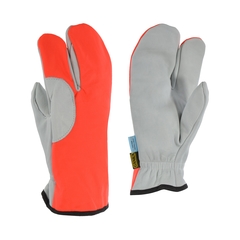 One-finger mitt-Water repell.leather-Ball.nylon-Anti-chip-Do