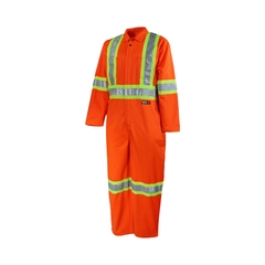 Coverall-65%polyester 35%cotton-Reflect.stripe