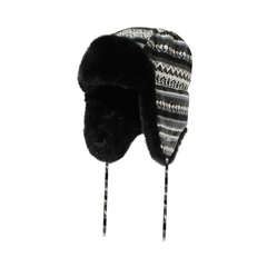 Hat-Knit-Fake fur-Quilted nyl.