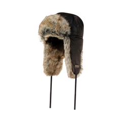 Hat-Nylon-Quilted nyl.-Fake fur