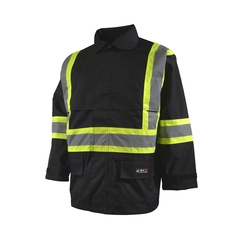 Nylon /& Mesh Rainsuit Jacket with Detachable Hood 10//4 JOB Center Zipper Velcro Pockets