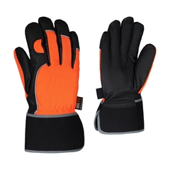 Glove-Fake leather-Spandex