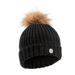Tuque-Acrylic knit-Racoon  fur